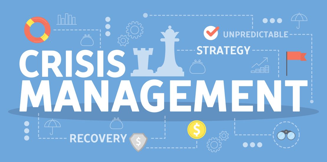 Crisis management concept. Idea of risk control